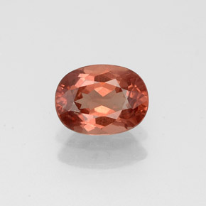 Grenat malaya orange naturelle coupe ovale, 0,99 ct, VS