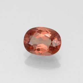 Grenat malaya orange naturelle coupe ovale, 0,99 ct, VS