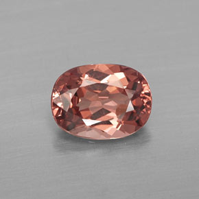 Grenat malaya rose naturelle coupe ovale, 1,14 ct, VS
