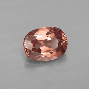 Grenat malaya rose naturelle coupe ovale, 1,14 ct, VS