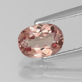 Grenat malaya rose naturelle coupe ovale, 0,97 ct, VVS-VS