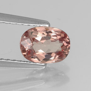 Grenat malaya rose naturelle coupe ovale, 0,97 ct, VVS-VS