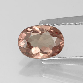 Grenat malaya orange naturelle coupe ovale, 0,90 ct, SI