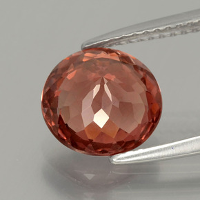 Grenat Malaya Orange naturelle Coupe roude, 3.18 ct, VS-SI