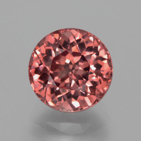 Grenat malaya rose naturelle coupe roude, 4,02 ct, VS