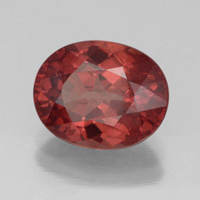 Grenat malaya rose naturelle coupe ovale, 3,42 ct, VS