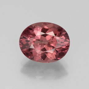 Grenat malaya rose naturelle coupe ovale, 3,17 ct, VS