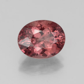 Grenat malaya rose naturelle coupe ovale, 3,17 ct, VS