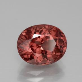 Grenat malaya rose naturelle coupe ovale, 3,84 ct, VS
