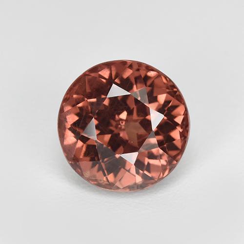 Grenat Malaya Rose naturelle Coupe roude, 3.26 ct, VS
