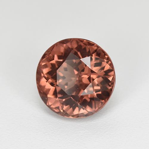 Grenat Malaya Rose naturelle Coupe roude, 3.26 ct, VS