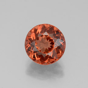Grenat malaya orange naturelle coupe roude, 2,50 ct, VS