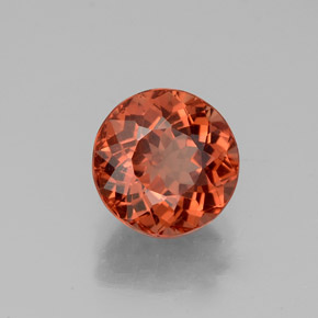 Grenat malaya orange naturelle coupe roude, 2,50 ct, VS