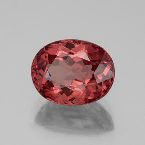 Grenat malaya rose naturelle coupe ovale, 3,49 ct, VVS