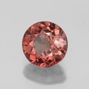 Grenat malaya rose naturelle coupe roude, 1,25 ct, VS