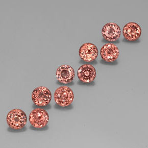 Achetez naturel 6,08ct orange grenat malaya gems, coupe roude, en provenance tanzanie chez gemselect. en stock, livraison internationale!