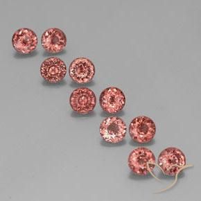 6.11ctw Naturel Rose Grenat Malaya, Tour, VS
