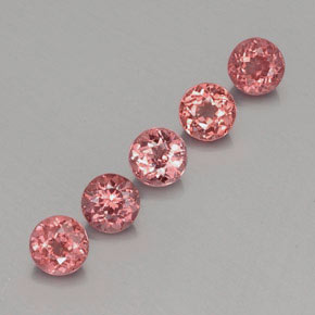 Achetez naturel 3.51ct Rose Grenat Malaya gems, Coupe roude, En provenance Tanzanie chez GemSelect. En stock, livraison internationale!