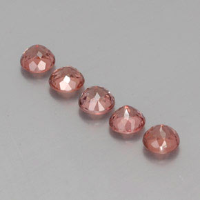 Achetez naturel 3.51ct Rose Grenat Malaya gems, Coupe roude, En provenance Tanzanie chez GemSelect. En stock, livraison internationale!