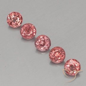 4.26ctw Naturel Rose Grenat Malaya, Tour, VS