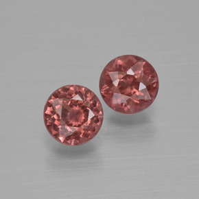 Achetez naturel ct Rose Grenat Malaya gems, Coupe roude, En provenance Tanzanie chez GemSelect. En stock, livraison internationale!