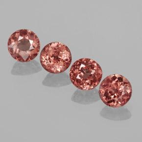 Achetez naturel 3.03ct Rose rougeâtre Grenat Malaya gems, Coupe roude, En provenance Tanzanie chez GemSelect. En stock, livraison internationale!