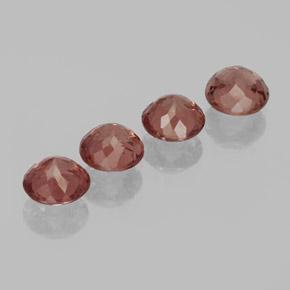 Achetez naturel 3.03ct Rose rougeâtre Grenat Malaya gems, Coupe roude, En provenance Tanzanie chez GemSelect. En stock, livraison internationale!