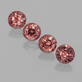 Achetez naturel 3.23ct Rose Grenat Malaya gems, Coupe roude, En provenance Tanzanie chez GemSelect. En stock, livraison internationale!