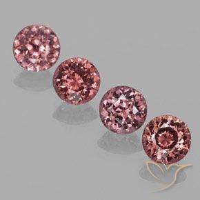 3.21ctw Naturel Rose foncé Grenat Malaya, Tour, VS