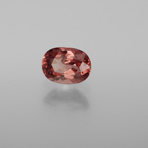 Grenat malaya rose naturelle coupe ovale, 1,12 ct, VS