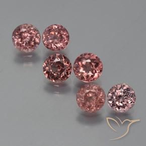 4.57ctw Naturel Rose foncé Grenat Malaya, Tour, VS