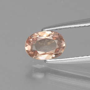 Grenat malaya orange naturelle coupe ovale, 0,76 ct, VS