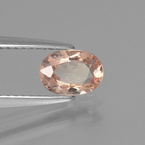 Grenat malaya orange naturelle coupe ovale, 0,76 ct, VS