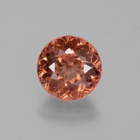 Grenat Malaya Orange rose naturelle Coupe roude, 2.50 ct, VS
