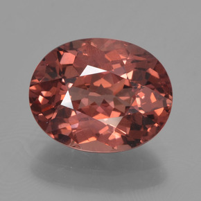 Grenat malaya rose naturelle coupe ovale, 3,48 ct, VS