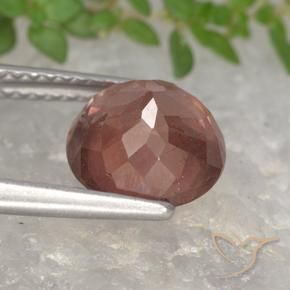 Grenat Malaya Rose bourgogne naturelle Coupe roude, 2.85 ct, VS