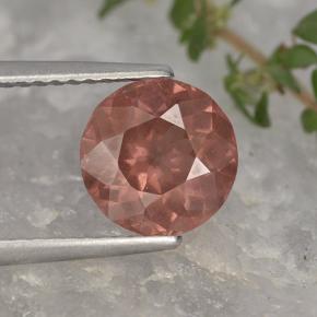 Grenat malaya orange naturelle coupe roude, 2,12 ct, VS