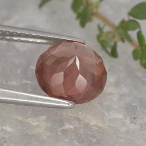 Grenat malaya orange naturelle coupe roude, 2,12 ct, VS