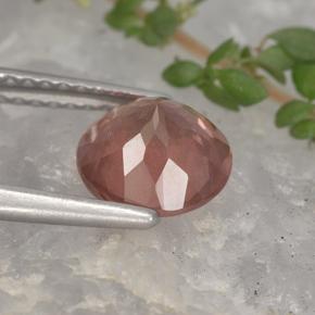 Grenat malaya rose naturelle coupe roude, 1,94 ct, VS