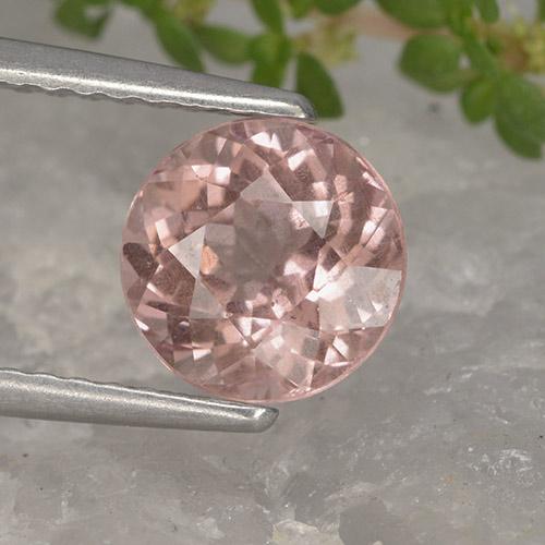 Grenat malaya rose naturelle coupe roude, 1,95 ct, VS