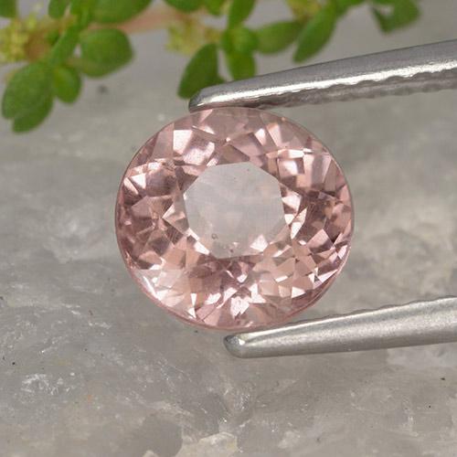 Grenat malaya rose naturelle coupe roude, 1,95 ct, VS