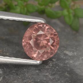 Grenat malaya rose naturelle coupe roude, 0,79 ct, VS