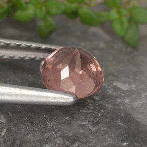 Grenat malaya rose naturelle coupe roude, 0,79 ct, VS