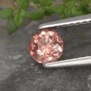 Grenat Malaya Rose naturelle Coupe roude, 0.46 ct, VS