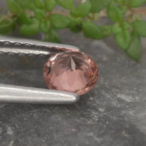 Grenat Malaya Rose naturelle Coupe roude, 0.46 ct, VS