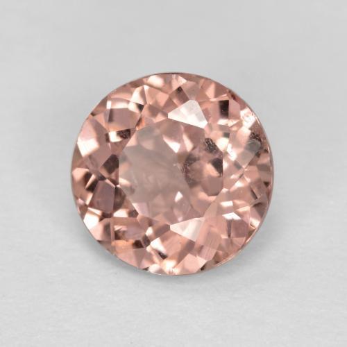Grenat malaya rose naturelle coupe roude, 1,28 ct, VS
