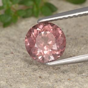 Grenat malaya rose naturelle coupe roude, 1,61 ct, VS