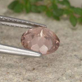 Grenat Malaya Orange rose naturelle Coupe roude, 1.38 ct, VS