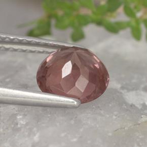 Grenat Malaya Rose naturelle Coupe roude, 1.66 ct, VS