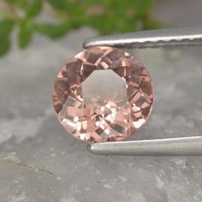 Grenat Malaya Orange rose naturelle Coupe roude, 1.34 ct, VS